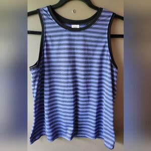 Patagonia Tank Top - Purple And Black Stripes - Womens Medium